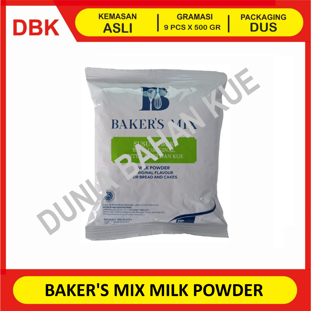 

BAKER'S MIX MILK POWDER / BAKERS MIX SUSU BUBUK ANCHOR 500 GR - 1 DUS 9 PCS