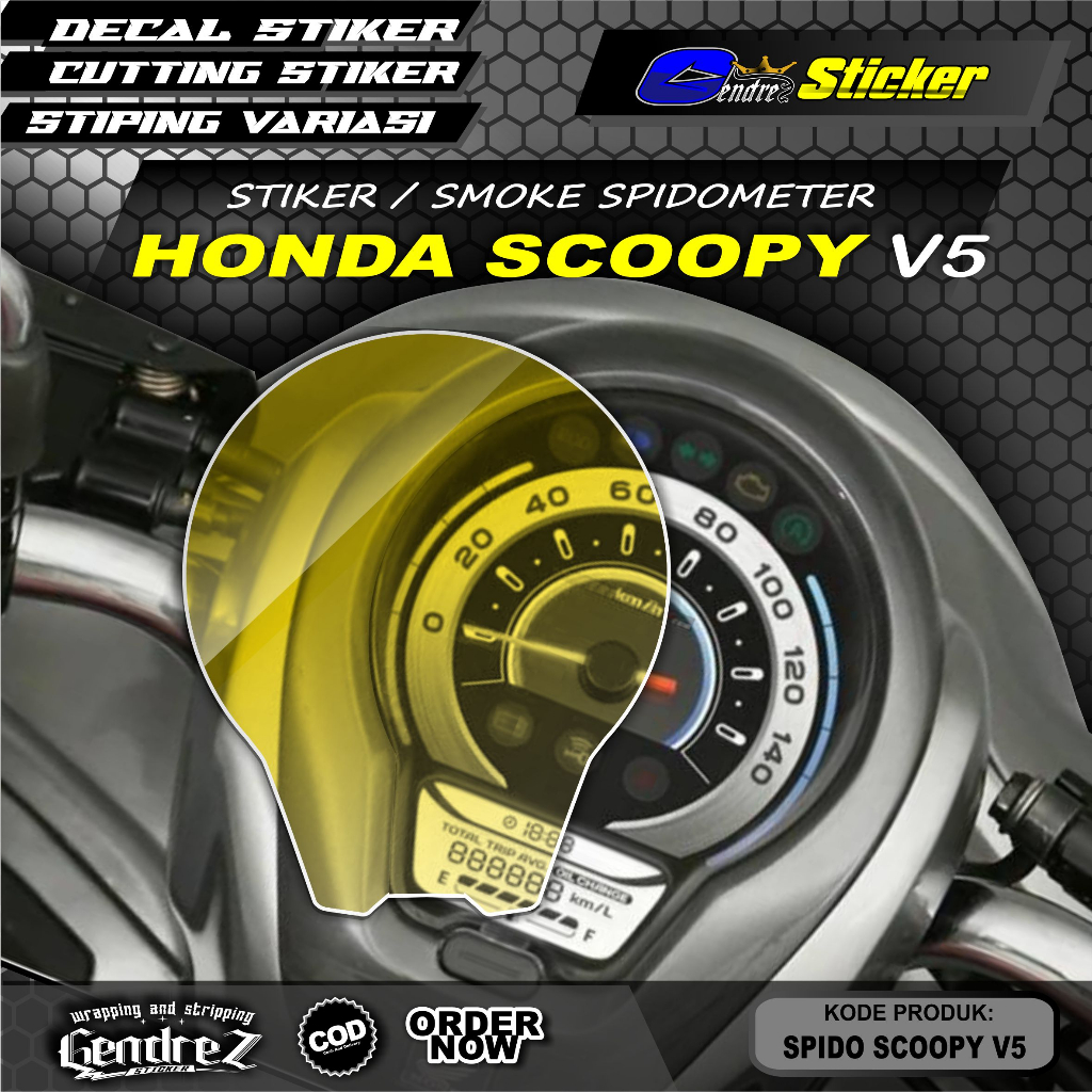 STIKER / SMOKE SPIDOMETER SCOOPY / STIKER PELINDUNG SPIDOMETER SCOOPY