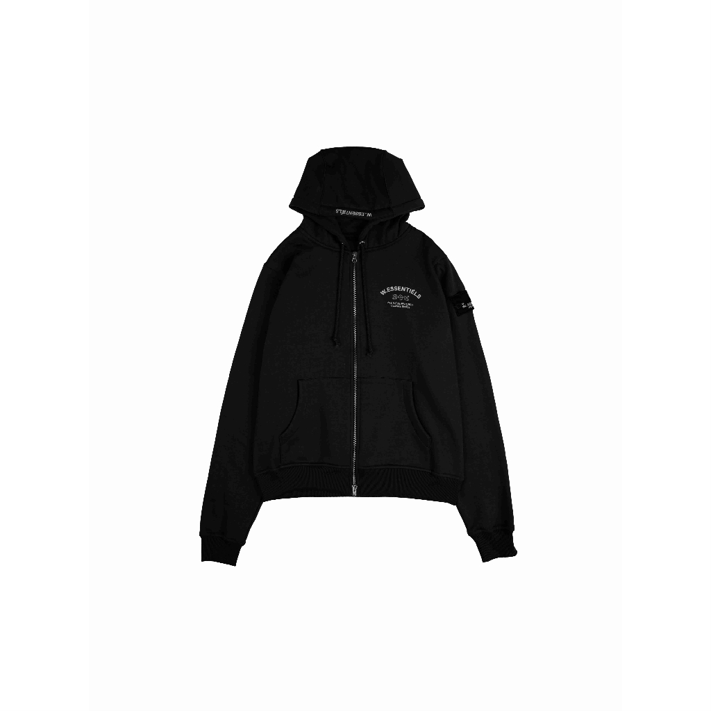W.Essentiels Jaket Atelier De Brice Oversize Zip Hoodie Noir Black