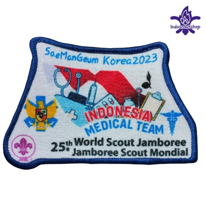 Patch Emblem World Scout Jamboree Medical Team Indonesia 2023 Merrow