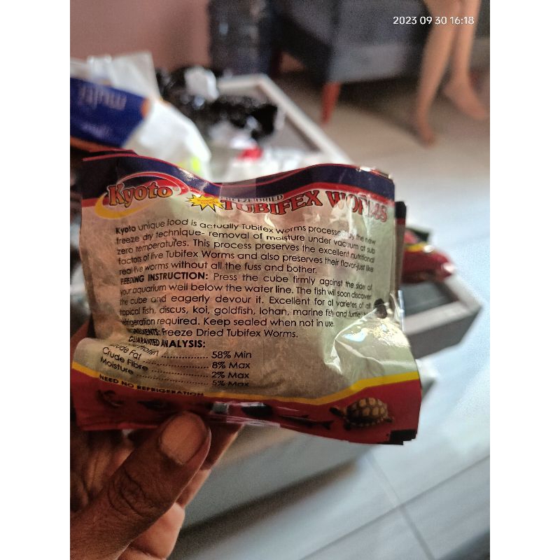 Cacing Kering Tubifex Worms Kyoto