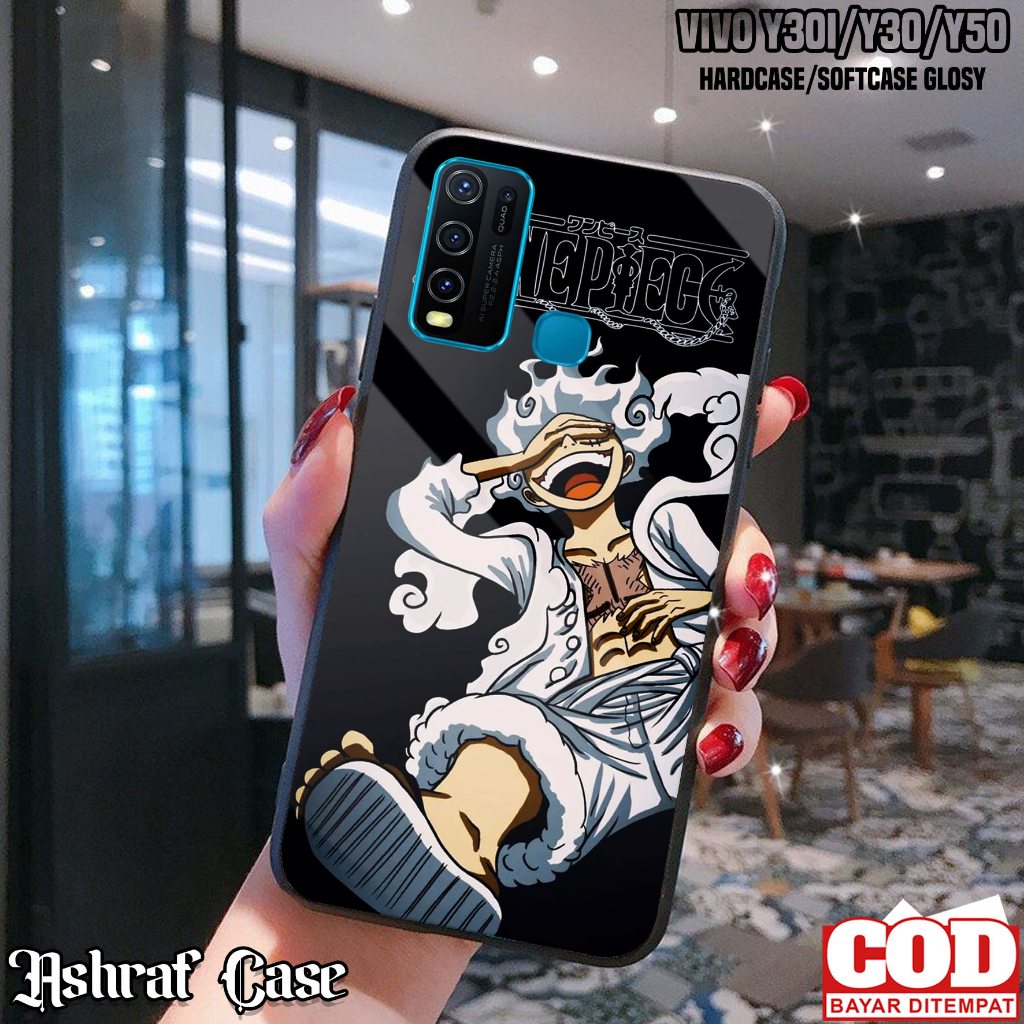 Case Hp Vivo Y30i / Y30 / Y50 - Casing Hp Vivo Y30 / Y30i / Y50 ( LUFY ) Softcase Glass Kaca - Kondo