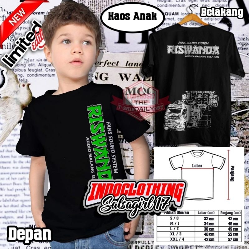 BAJU KAOS ANAK FANS SOUND SYSTEM RISWANDA TERBARU VIRAL