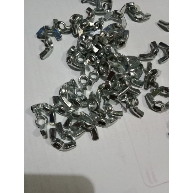 mur kuping m6 galvanis//wing nut m6 untuk baut 10