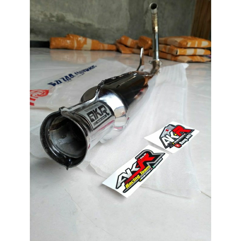 Knalpot plor klokor corbi congor corbi original AKR bahan fajar indah leheran stenlis cacing