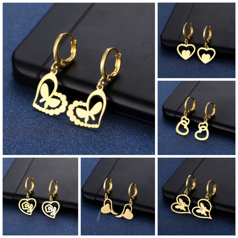 anting titanium aneka variasi wanita cantik