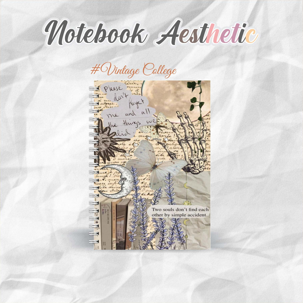 

NOTEBOOK A5 VINTAGE COLLEGE CATATAN/JURNAL BOOKPAPER GRID/KOTAK2#DOTTED/TITIK2#BLANK/POLOS