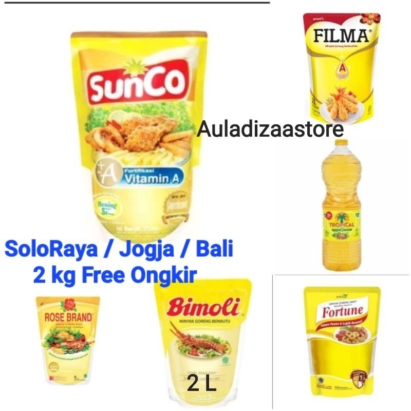 

MINYAK GORENG 2 LITER, Sunco, Filma, Fortune, Sania, Kunci mas, Sovia