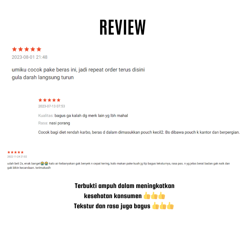 

Korzaln Konjac Rice Beras Porang Shirataki 200Gr Halal - Beras Diabet / Beras Diabetes Bpom