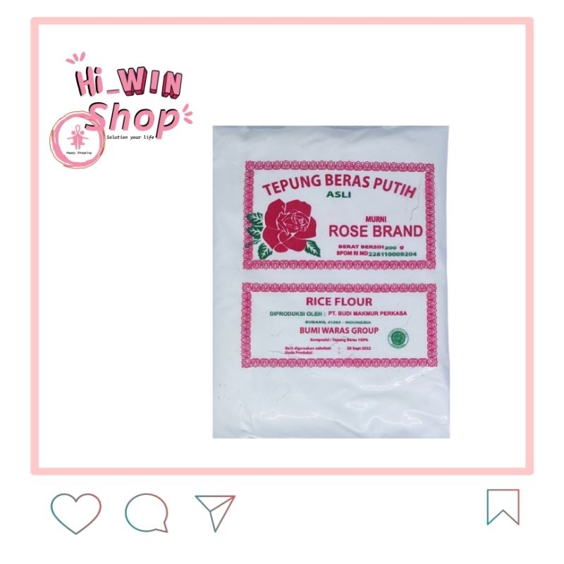 

Tepung Beras Putih Rose Brand Sachet 200gr / 500gr Rice Flour Rose Brand Sachet