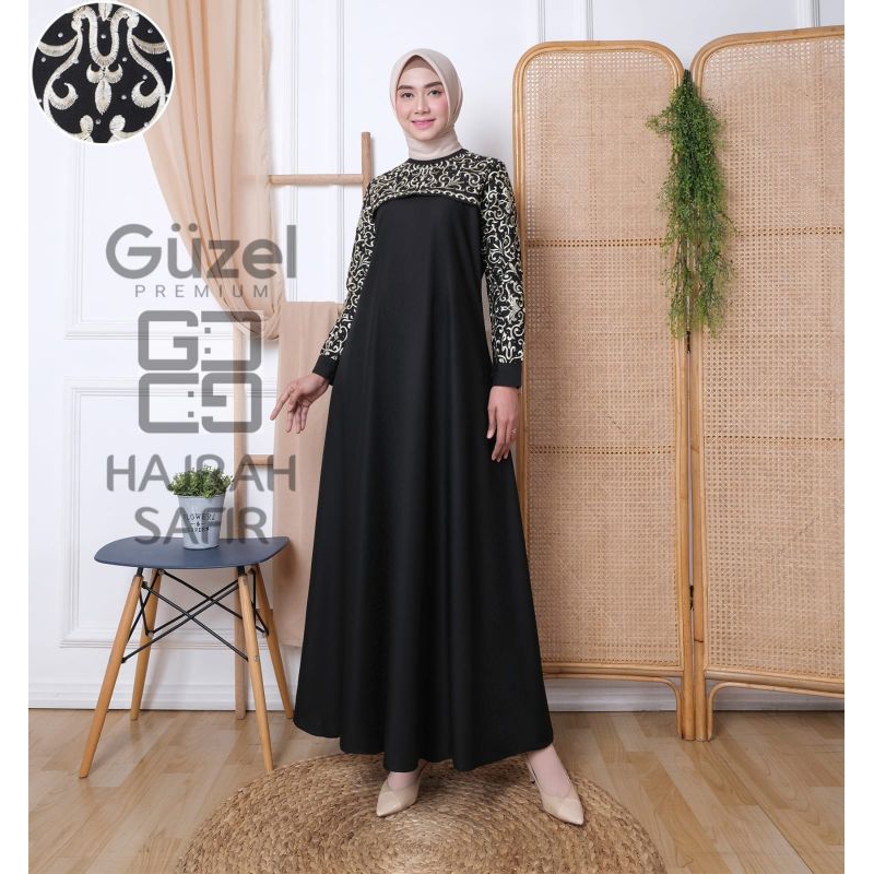 Gamis Hajrah safir gamis pesta jumbo bordir terbaik