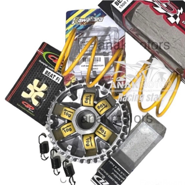 Paket per cvt + Rumah Roller + roler kawahara + karet slinder cld + pers kampas ganda Set Beat pop B