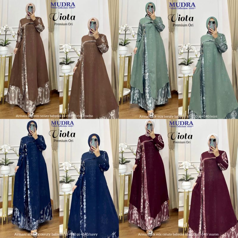 LARAS SYAHNAZ ASOKA MAXY GAMIS DRESS CERUTY MUDRA HIJAB DAN PINKAN MAXY DRESS BY VILLA DAN TASYA MAX