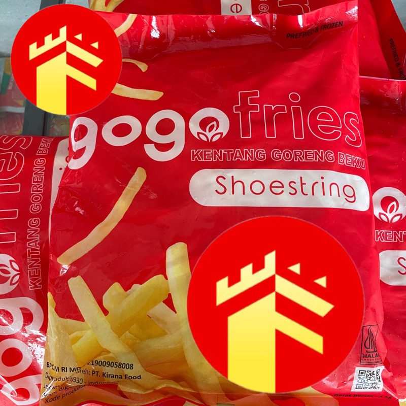 

KENTANG GORENG SHOESTRING GOGO FRIES 1 KG 2 KG STRAIGHT CUT CRINKLE CUT 500 GR 1 KG GOGO FRIES SHOESTRING 1 KG 2 KG