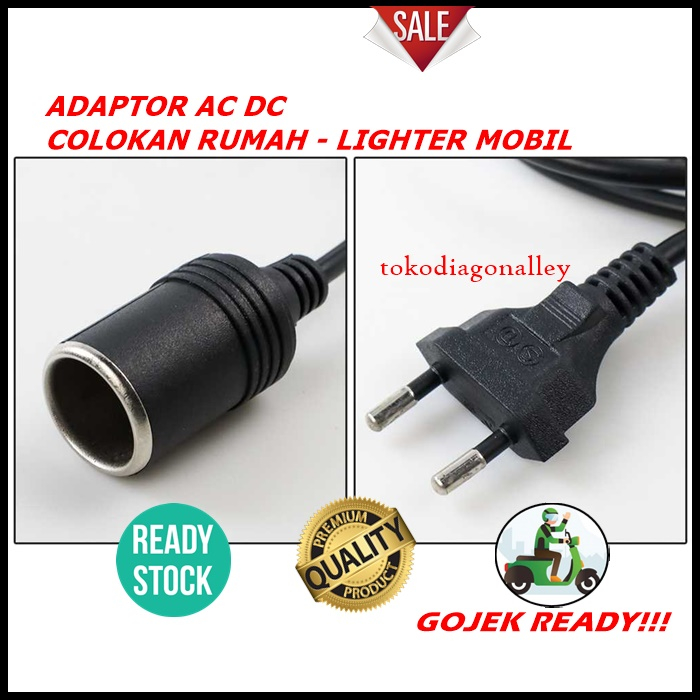 Adaptor AC ke DC Mobil Colokan Rumah Power Supply Converter AC to DC Mobil Ke Rumah