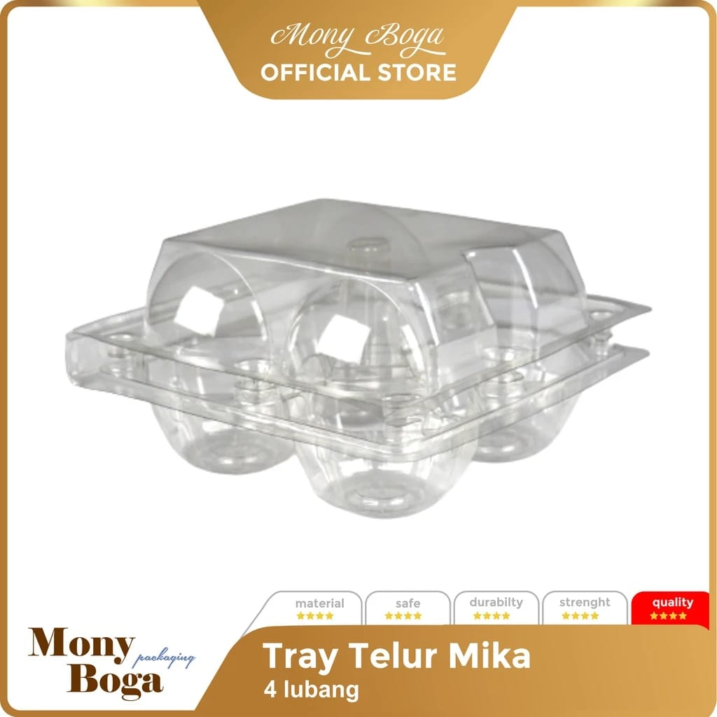 Tray / Mika Telur isi 4 lubang dengan pengunci