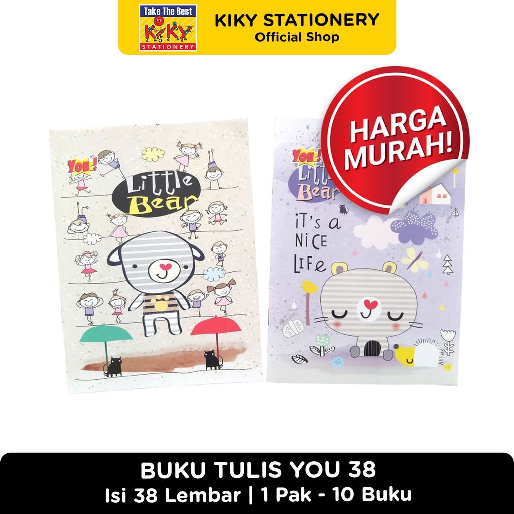 

Buku Tulis Murah YOU by Kiky 38 Lembar (10 Buku)