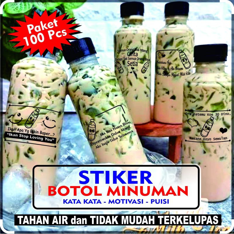 

STIKER KATA-KATA 12 KARAKTER LUCU MINUMAN KEMASAN BOTOL ISI 120PCS ( vol 1 )