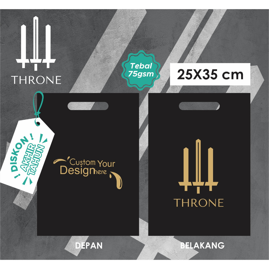 

Custom tas Spunbond plong | SABLON 2 SISI | 25 × 35 Cm