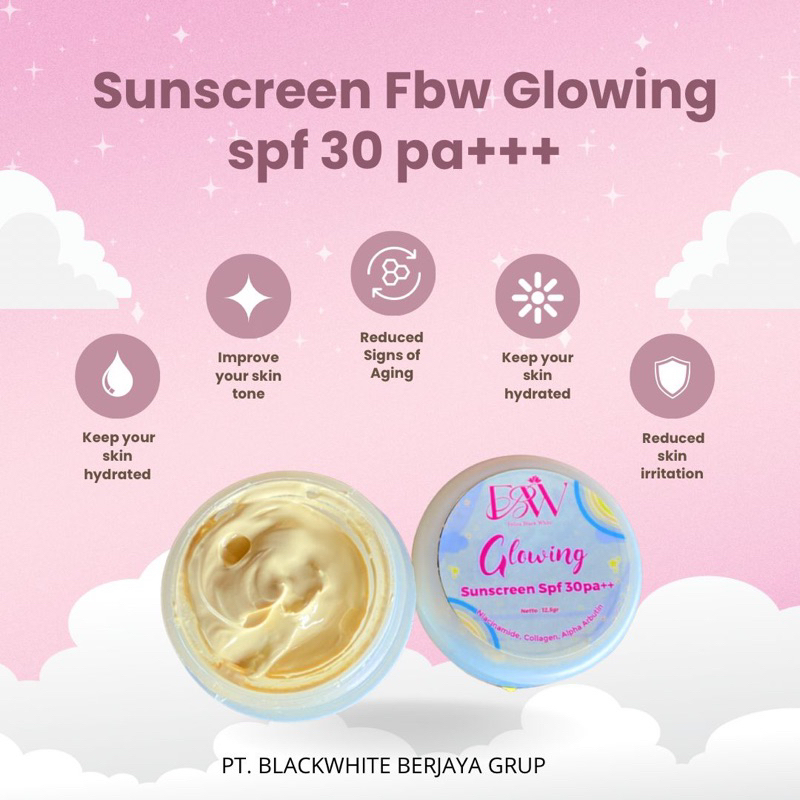 SUNSCREEN FBW GLOWING BLACKWHITE SPF 30PA++