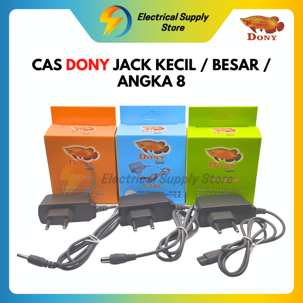Gameboiishop CASAN SENTER / CHARGER SENTER KEPALA DONY ORIGINAL DN-2000 JACK KECIL / BESAR / ANGKA 8