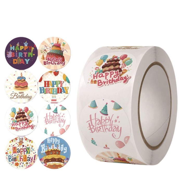 

Stiker happy birthday Sticker Roll Ulang Tahun Anak Stiker Label
