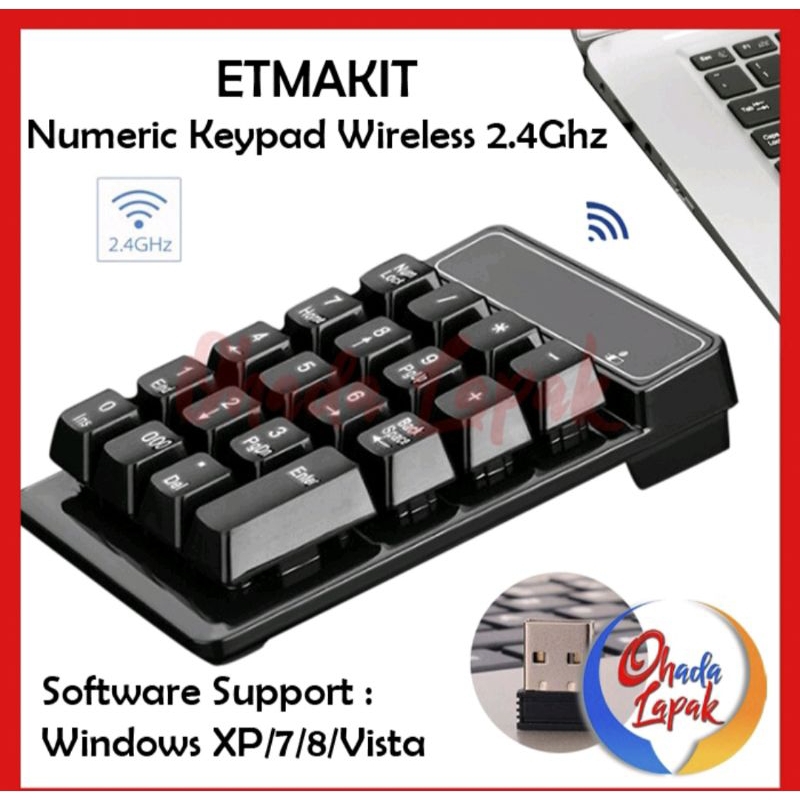 Numeric Keypad Wireless Keyboard USB Numpad Bluetooth Etmakit Keyboard
