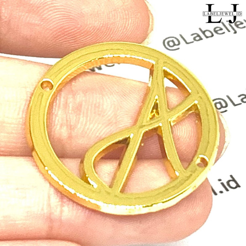 Custom Label Plat Hijab/ Label Plat berbingkai / Label Merk Gamis / Label Tag / Label Alloy Anti Kar