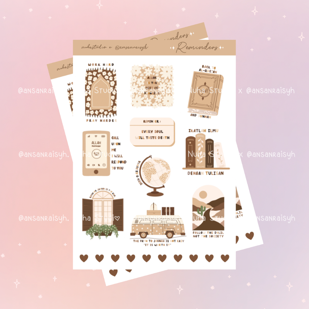 

Sticker by ansanraisyh | Reminders Buku Globe Jendela Kitab Sajadah Sujud Pengingat | Aesthetic Sticker Estetik Stiker HP Laptop Botol Cute Waterproof Scrapbook Di