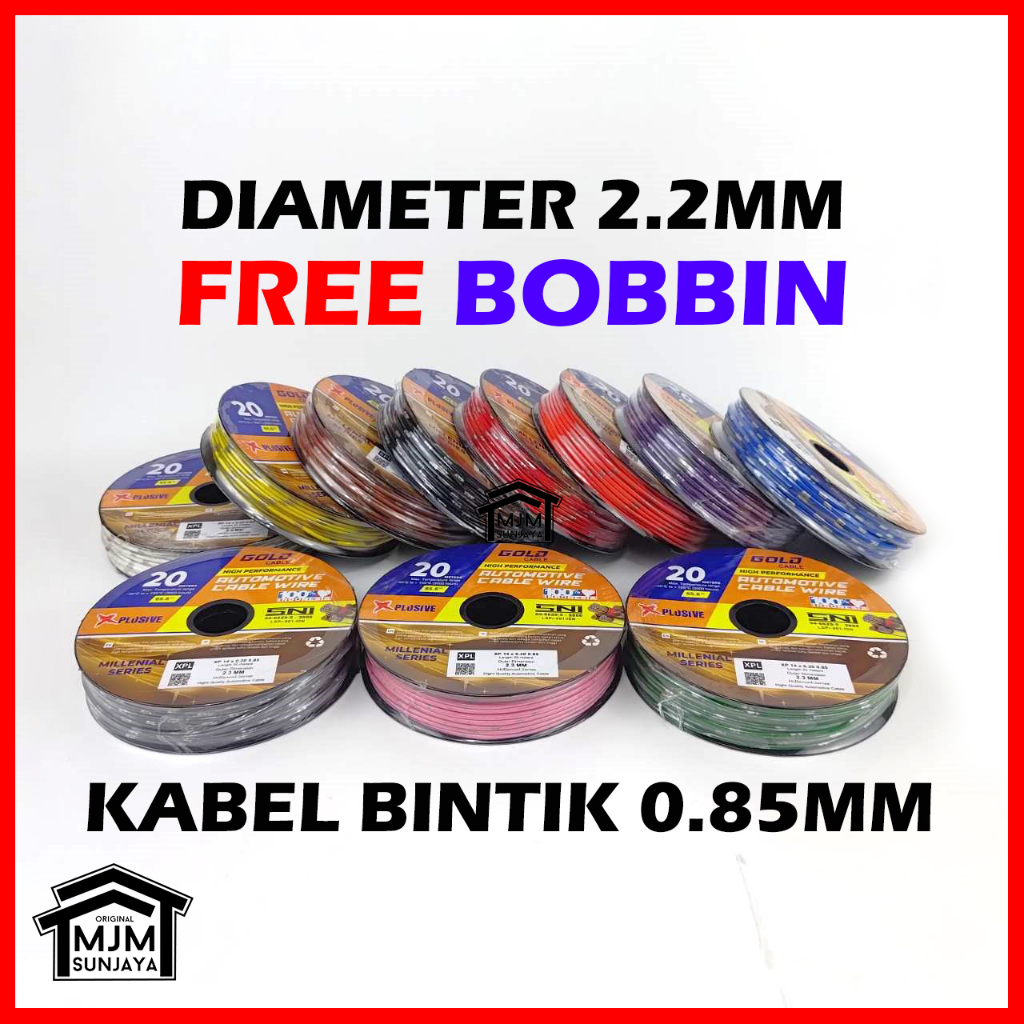 KABEL BINTIK 0,85MM x 20M DCS SERABUT TEMBAGA UNTUK MOBIL & MOTOR