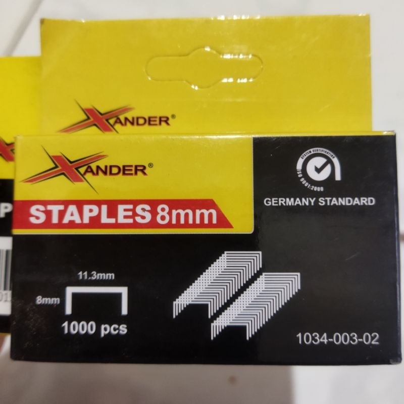 

XANDER Isi Staples Gun 6mm Dan 8mm Gun Tacker Staple Hekter Untuk Ukuran 4x14