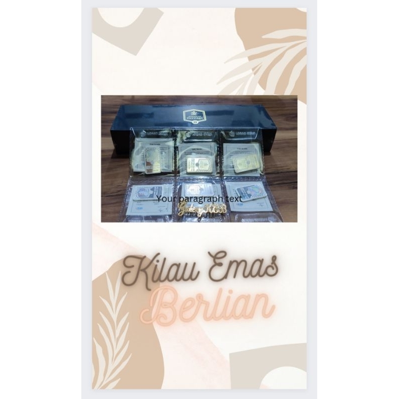 Silver Bar Antam Heritage Full Set 1Oz x 6 / Perak batangan Antam Heritage Full set 1Oz x 6