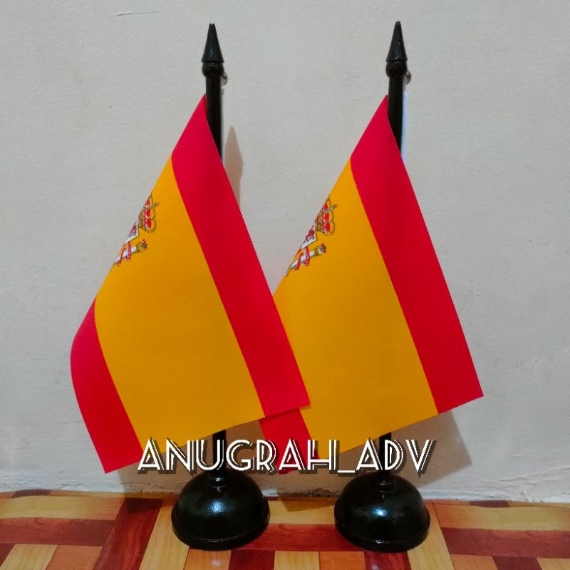 

tiang kayu bendera meja SPANYOL