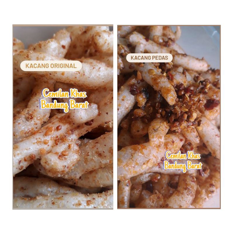 

Gurilem Bandung Varian Kacang Ori dan Pedas 400gr