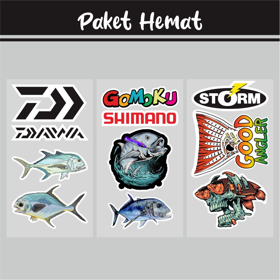 Sticker Mancing Mania Cutting Stiker Pancing Brand Logo Memancing Gambar Ikan Toman