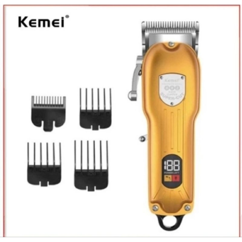 Alat Cukur Rambut Elektrik Cas Led Kemei KM-223 Hair Cliper Profisonal