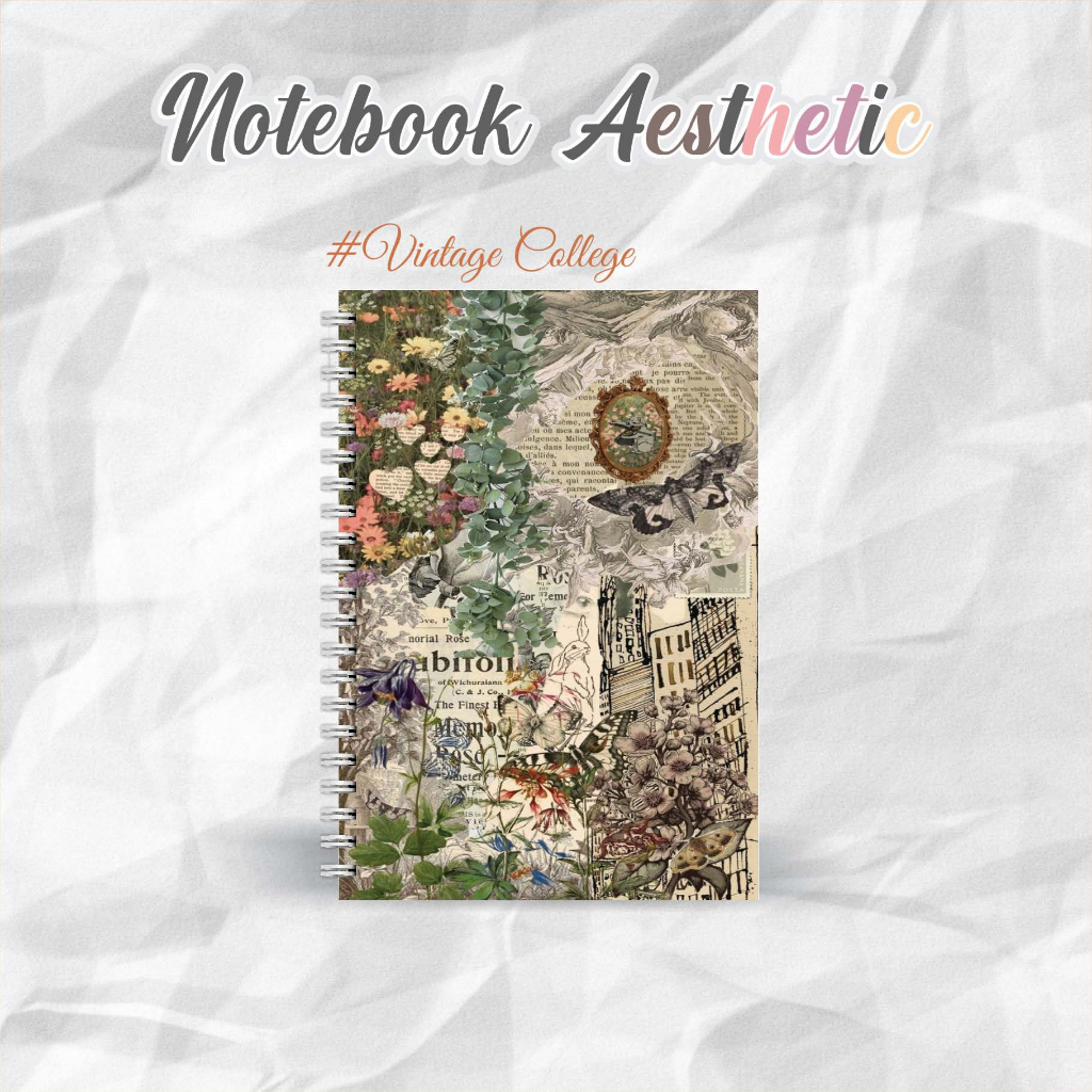 

NOTEBOOK A5 VINTAGE COLLEGE CATATAN/JURNAL BOOKPAPER GRID/KOTAK2#DOTTED/TITIK2#BLANK/POLOS