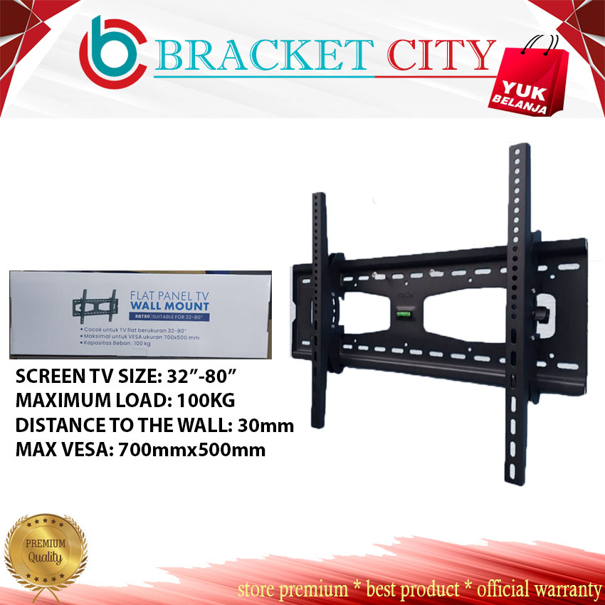 Bracket tv Breket LED LCD tv 80" 75" 70" 65" 60" 55" 50" Inch Universal