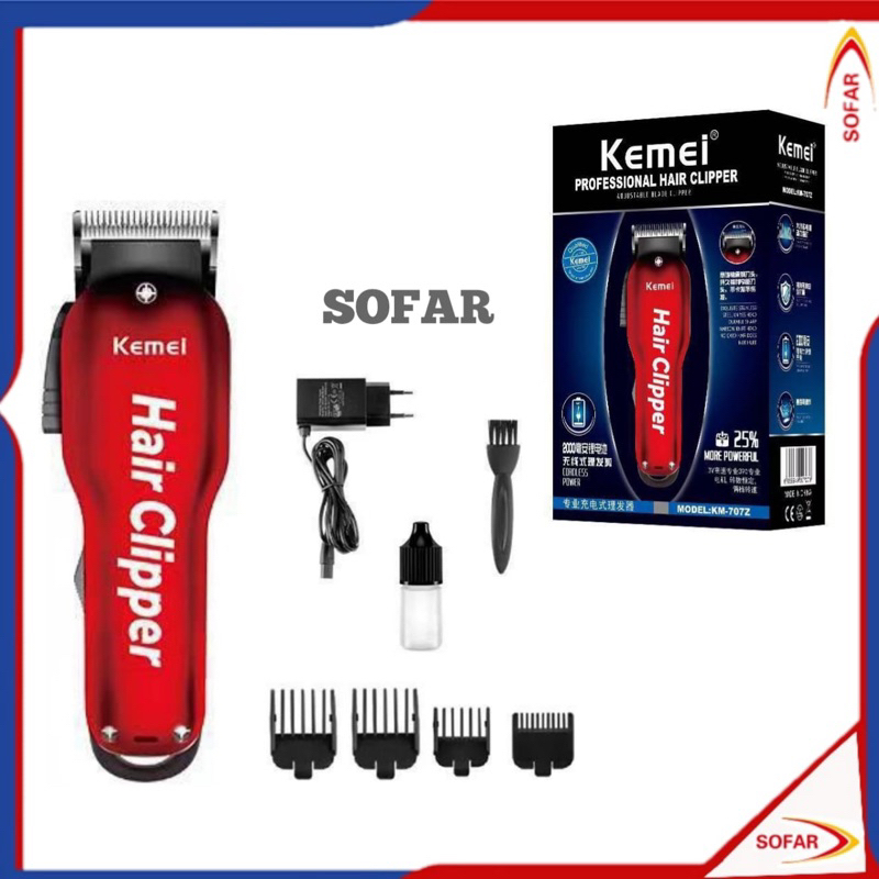 Alat Cukur Rambut Kemei Km 707Z Hair Clipper Barber Cordless Cad Cukuran Original