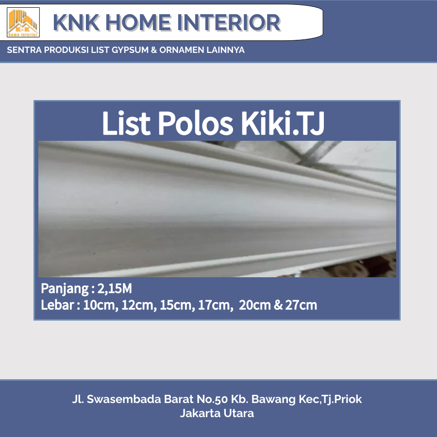 List Gypsum 10cm, 12cm, 15cm, 20cm & 27cm / Lis Gypsum Polos S KIKI .TJ / List Plafon Gypsum / List 