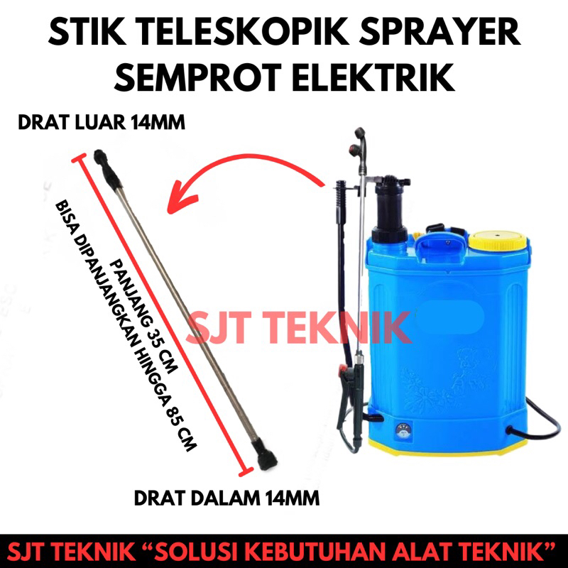 Stik stick teleskopik sparepart tangki pompa gendong sprayer pertanian elektrik