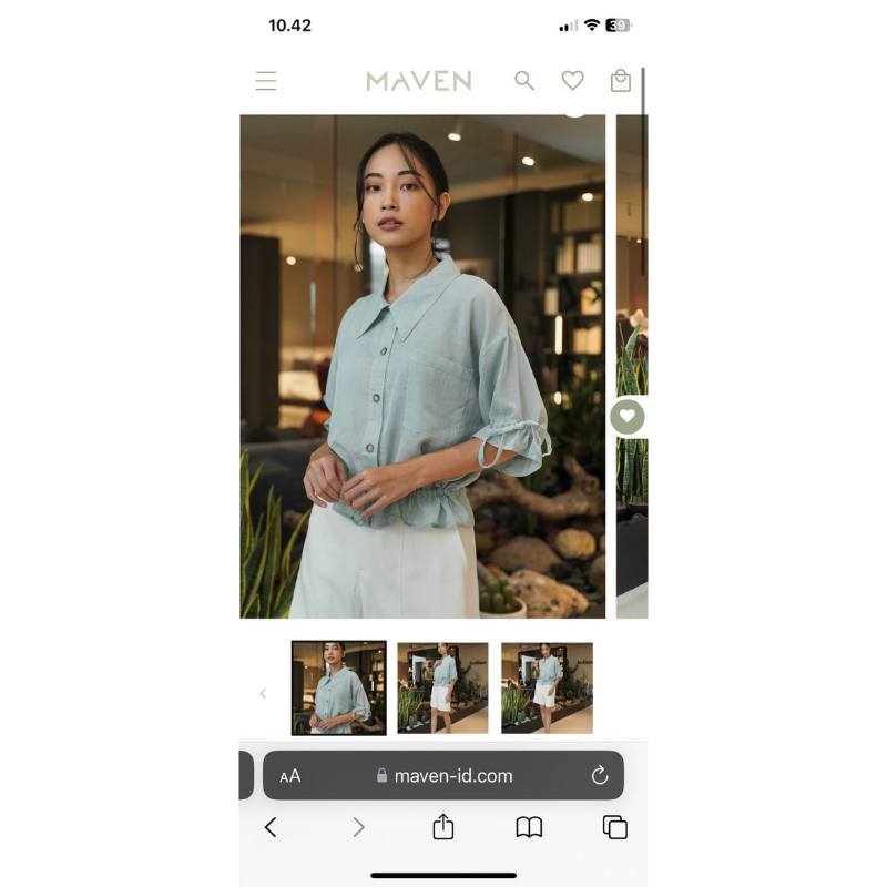 Preloved Maven Lana Top Morning Mist