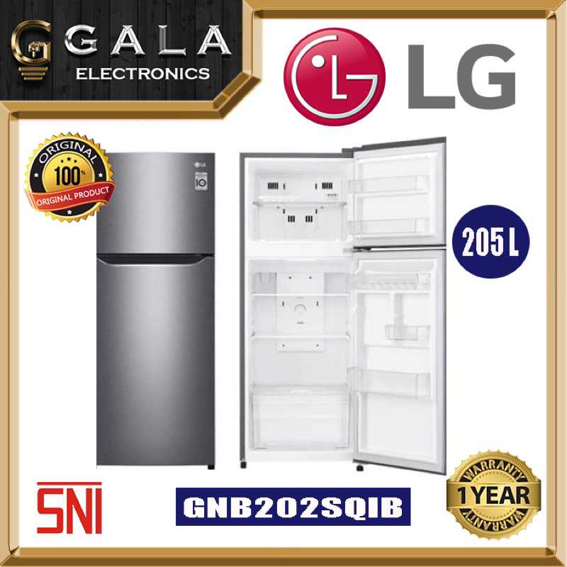 LEMARI ES / KULKAS LG INVERTER GNB202SQIB (2 PINTU)