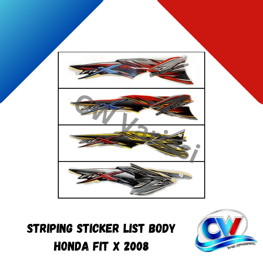 Striping Sticker List Body Fit X 2008