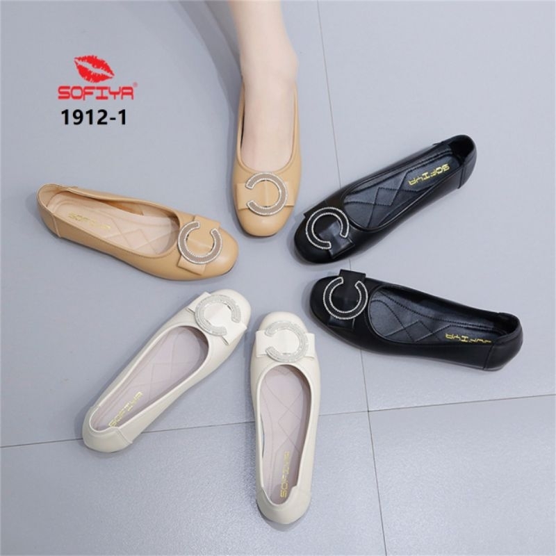 SEPATU SOFIYA IMPORT 1912-1|SEPATU FLAT IMPORT SOFIYA|SEPATU IMPORT SOFIYA MURAH|SEPATU KERJA WANITA