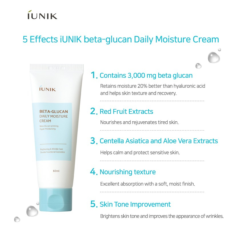 [iUNIK] Centella Calming Gel/Beta Glucan Daily Moisture Cream 60ml Best Summer Cream Duo set