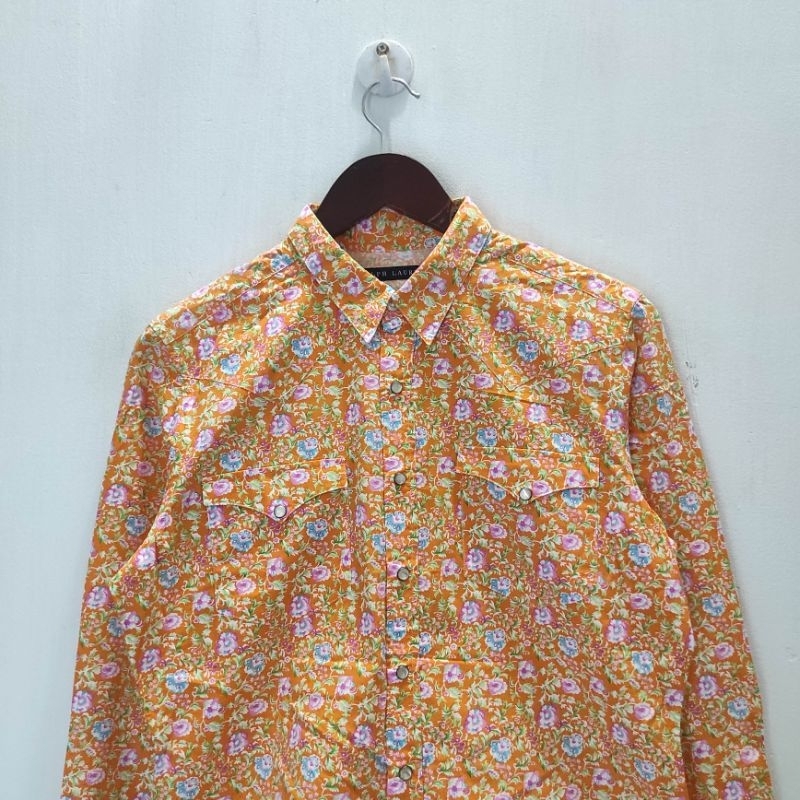 Kemeja Wanita Polo Ralph Lauren flower shirt size S