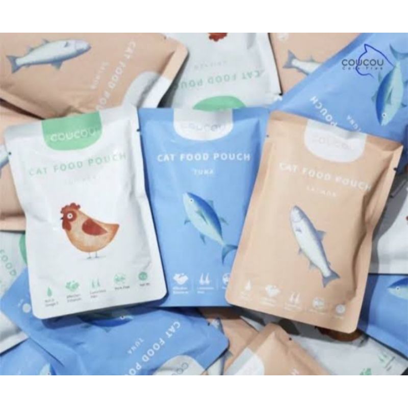 cou cou wet food sachet untuk kucing