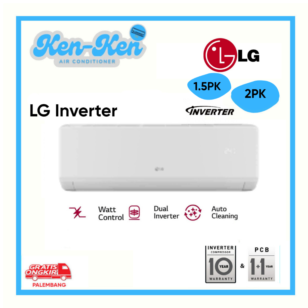 AC 1,5-2PK LG INVERTER DUAL COOL WATT CONTROL T12EV5