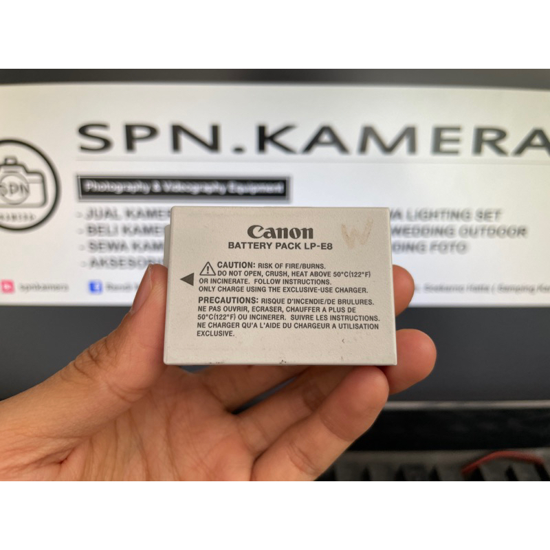 Baterai original copotan Canon tipe LP-E8